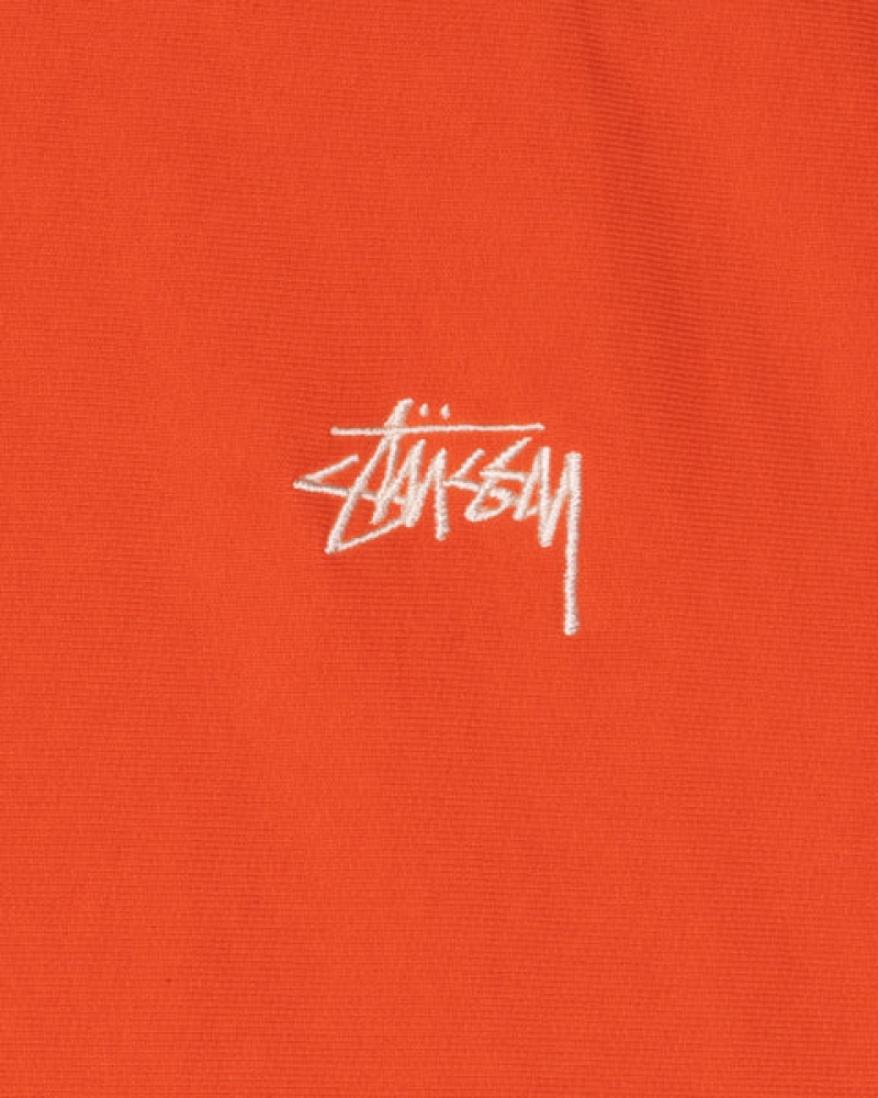 Women's Stussy Overdyed Stock Logo Hoodie Orange Ireland | UCM-0839