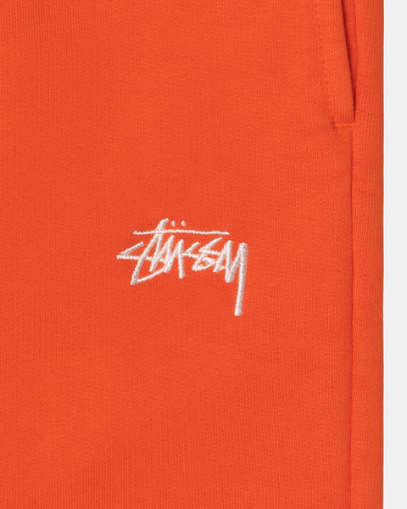 Women's Stussy Overdyed Stock Logo Pant Sweatshirts Orange Ireland | JLK-5772