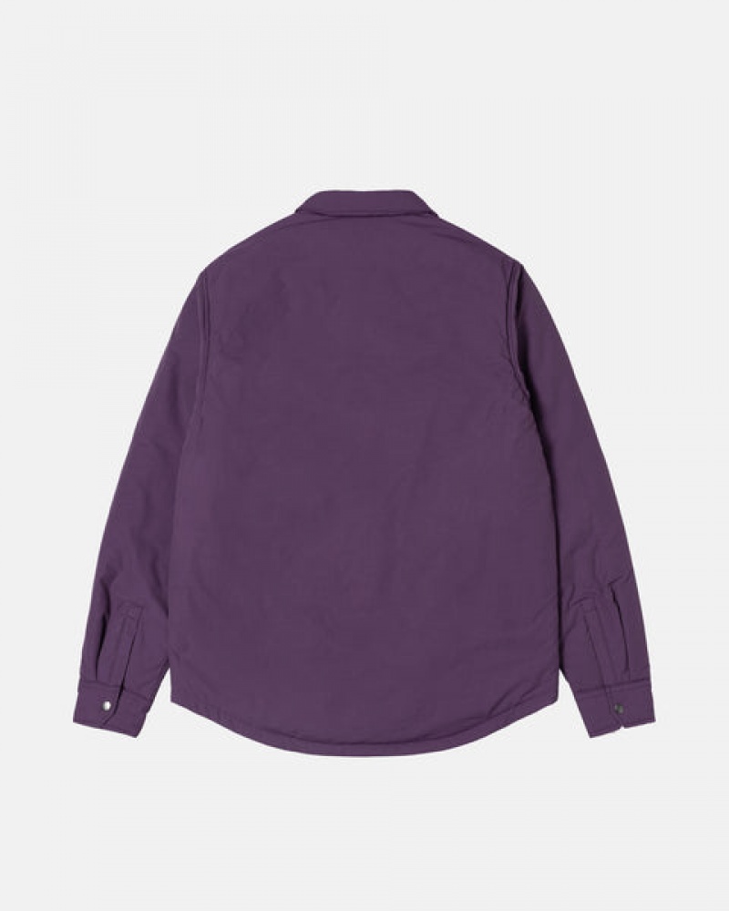 Women's Stussy Padded Tech Over Shirts Purple Ireland | GGH-0017