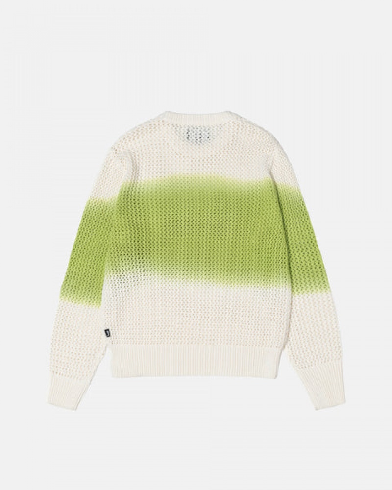 Women's Stussy Pigment Dyed Loose Gauge Knit Sweaters Dark Green Ireland | AUW-9652