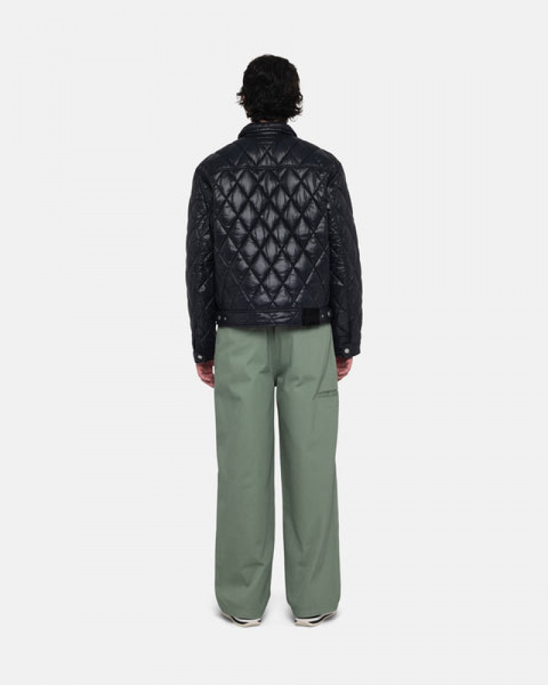 Women's Stussy Ranch Jacket Quilted Nylon Jackets Black Ireland | BQF-1237