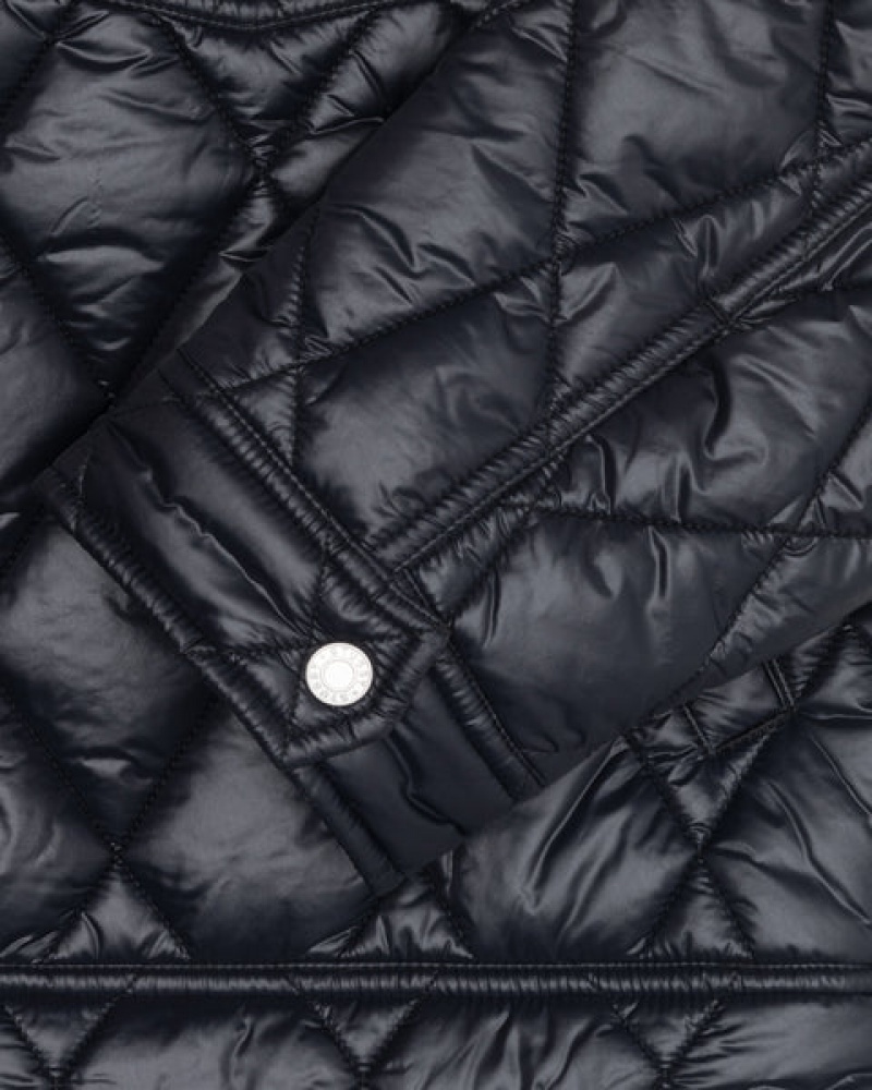 Women's Stussy Ranch Jacket Quilted Nylon Jackets Black Ireland | BQF-1237