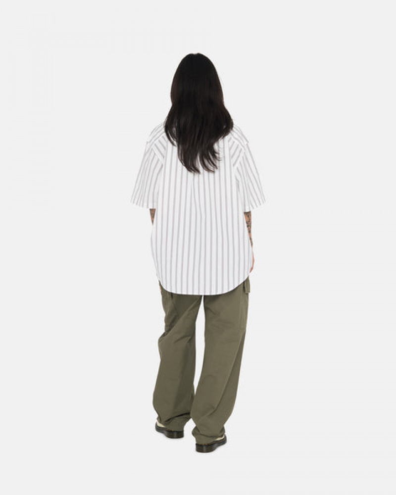 Women's Stussy Ripstop Cargo Beach Pants Olive Ireland | WAS-3466