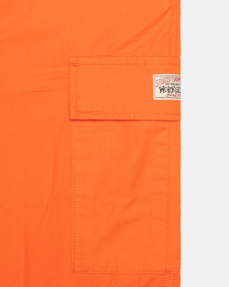 Women's Stussy Ripstop Cargo Beach Pants Orange Ireland | MLW-2604