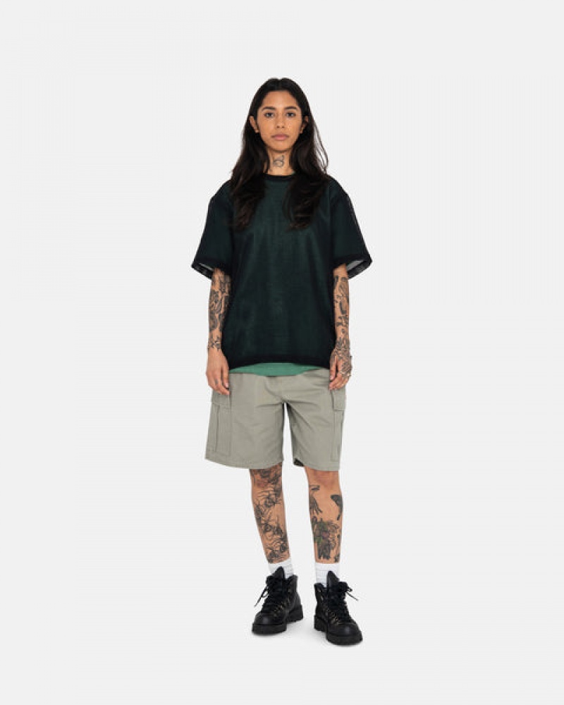 Women's Stussy Ripstop Cargo Beach Shorts Olive Ireland | WDL-2638