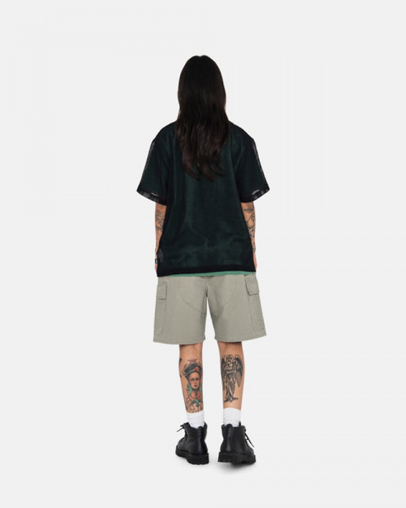 Women's Stussy Ripstop Cargo Beach Shorts Olive Ireland | WDL-2638