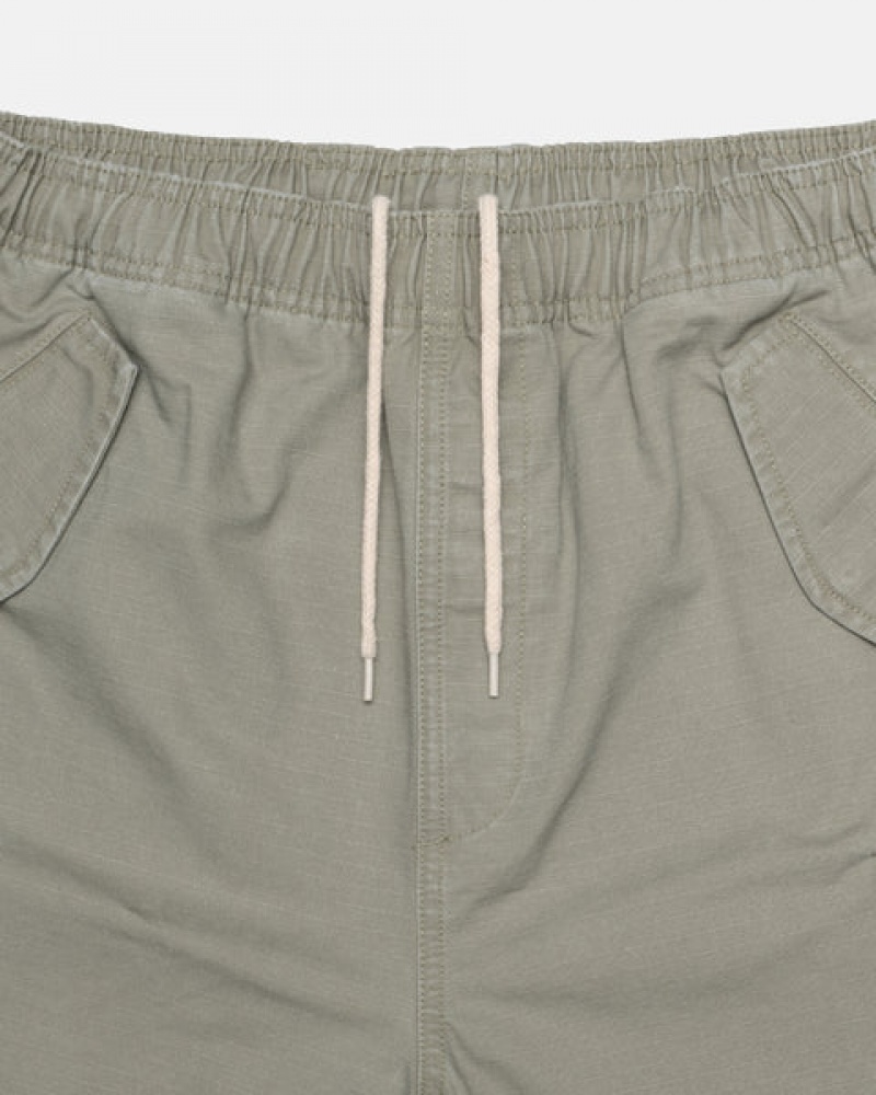 Women's Stussy Ripstop Cargo Beach Shorts Olive Ireland | WDL-2638