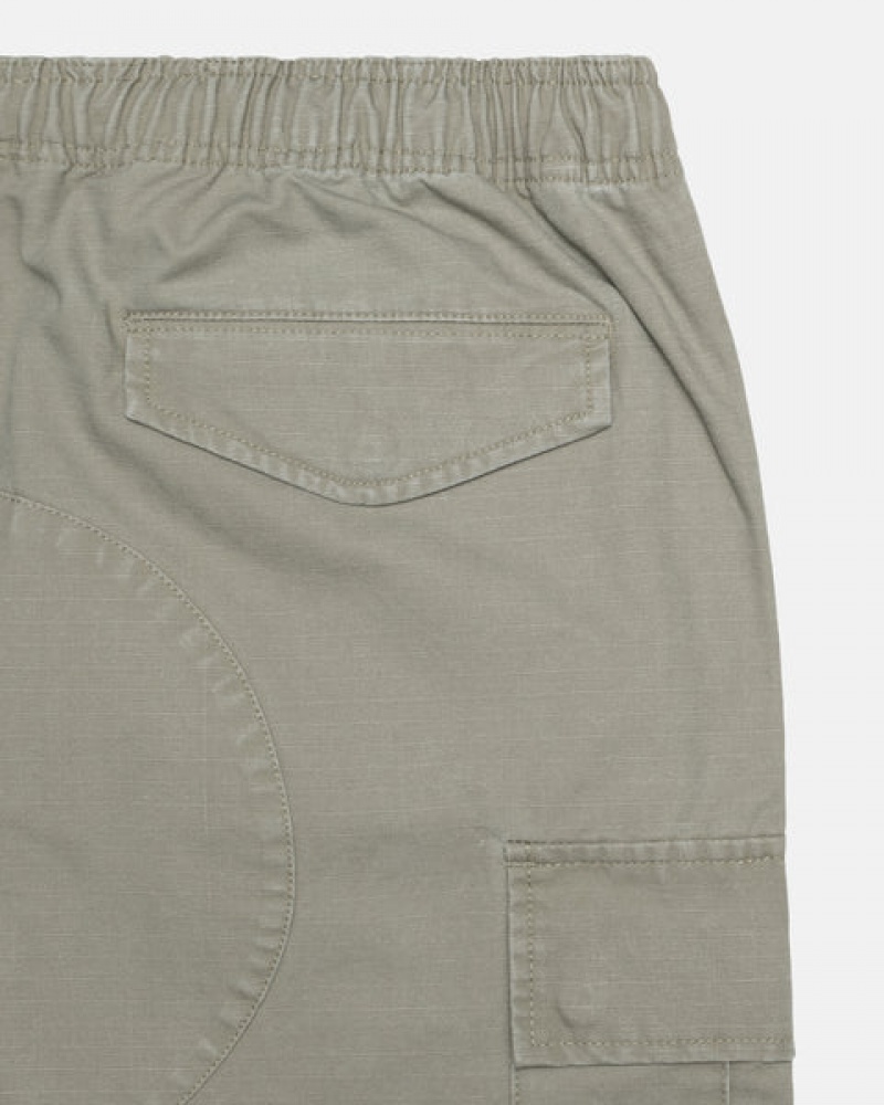 Women's Stussy Ripstop Cargo Beach Shorts Olive Ireland | WDL-2638