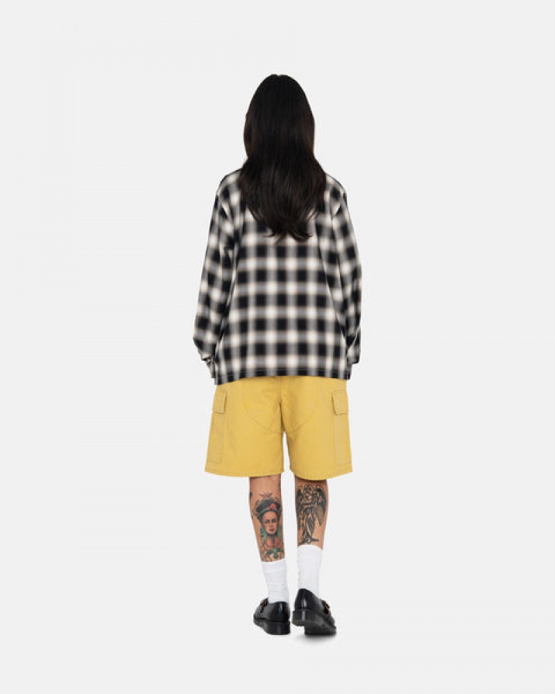 Women's Stussy Ripstop Cargo Beach Shorts Yellow Ireland | URM-3071