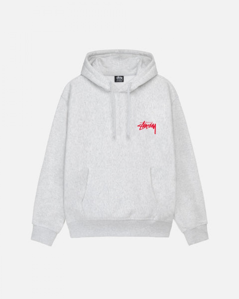 Women's Stussy Skate Tough Hoodie Grey Ireland | UOO-5289