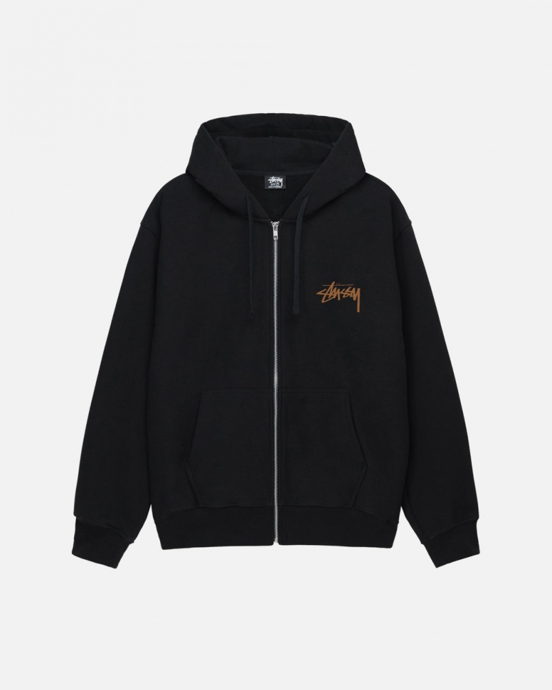 Women\'s Stussy Skate Tough Zip Hoodie Black Ireland | KNX-6289