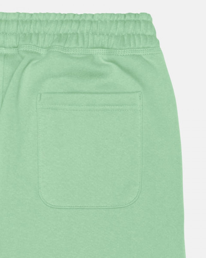 Women's Stussy Stock Logo Sweatpants Green Ireland | EKN-1962