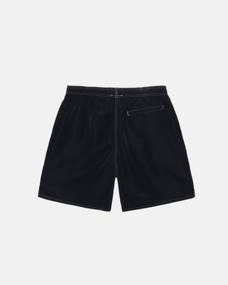 Women's Stussy Surfman Patch Water Short Swimwear Black Ireland | KFV-2001