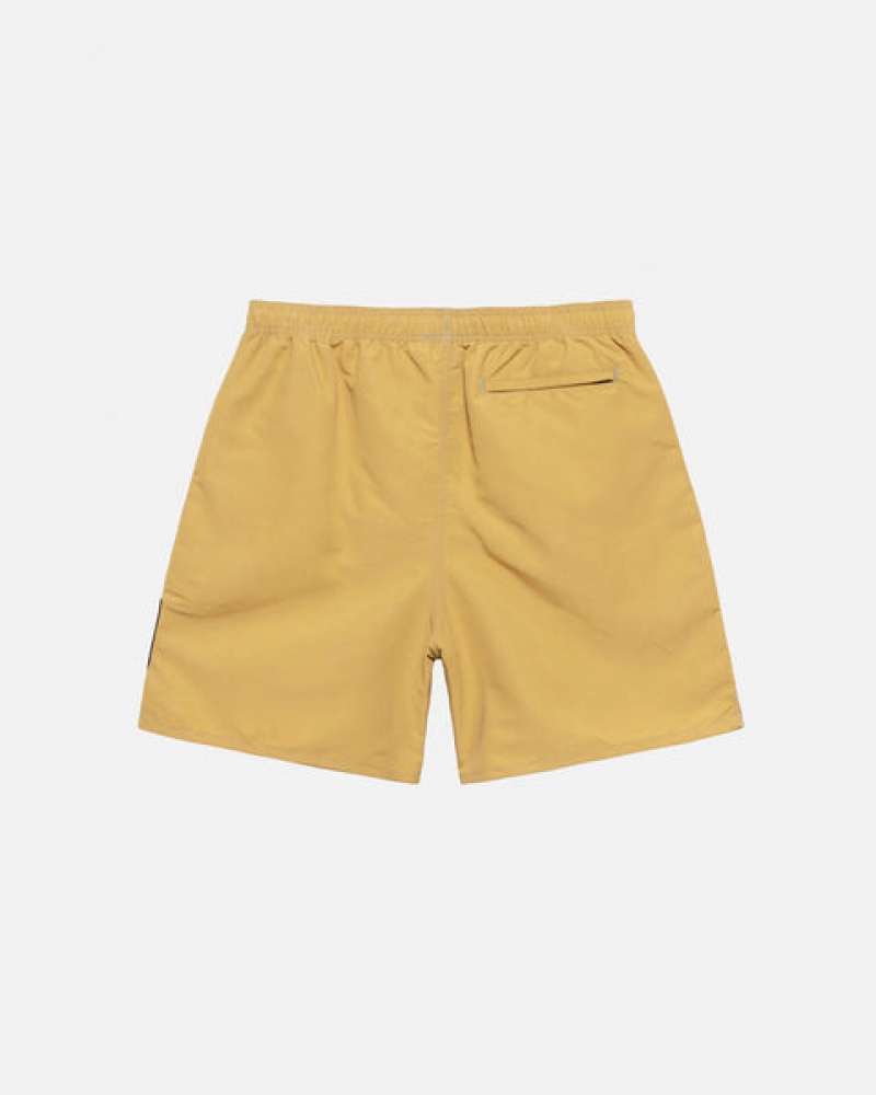 Women's Stussy Surfman Patch Water Short Swimwear Yellow Ireland | IKJ-3727