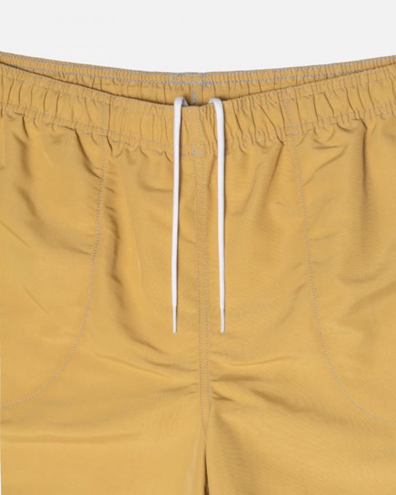 Women's Stussy Surfman Patch Water Short Swimwear Yellow Ireland | IKJ-3727