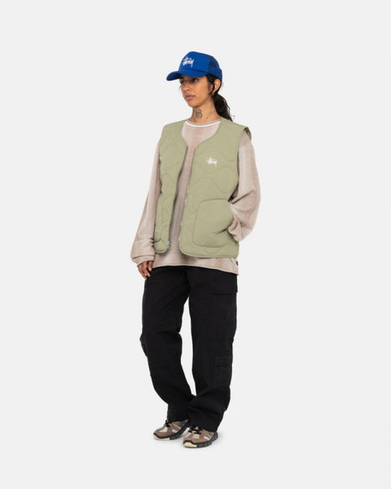 Women's Stussy Surplus Cargo Ripstop Pants Black Ireland | XQZ-7250