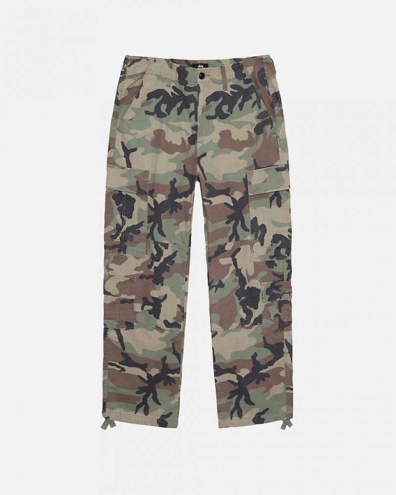 Women\'s Stussy Surplus Cargo Ripstop Pants Camo Ireland | EWV-1199