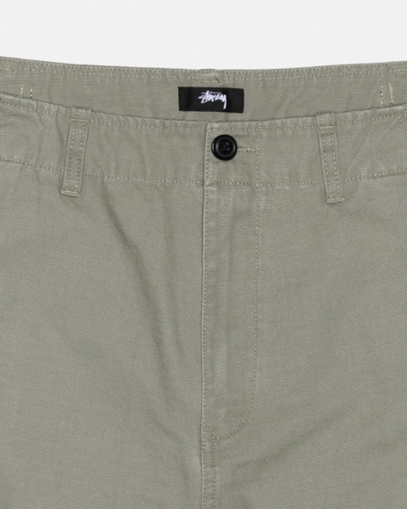 Women's Stussy Surplus Cargo Ripstop Pants Olive Ireland | POO-4193