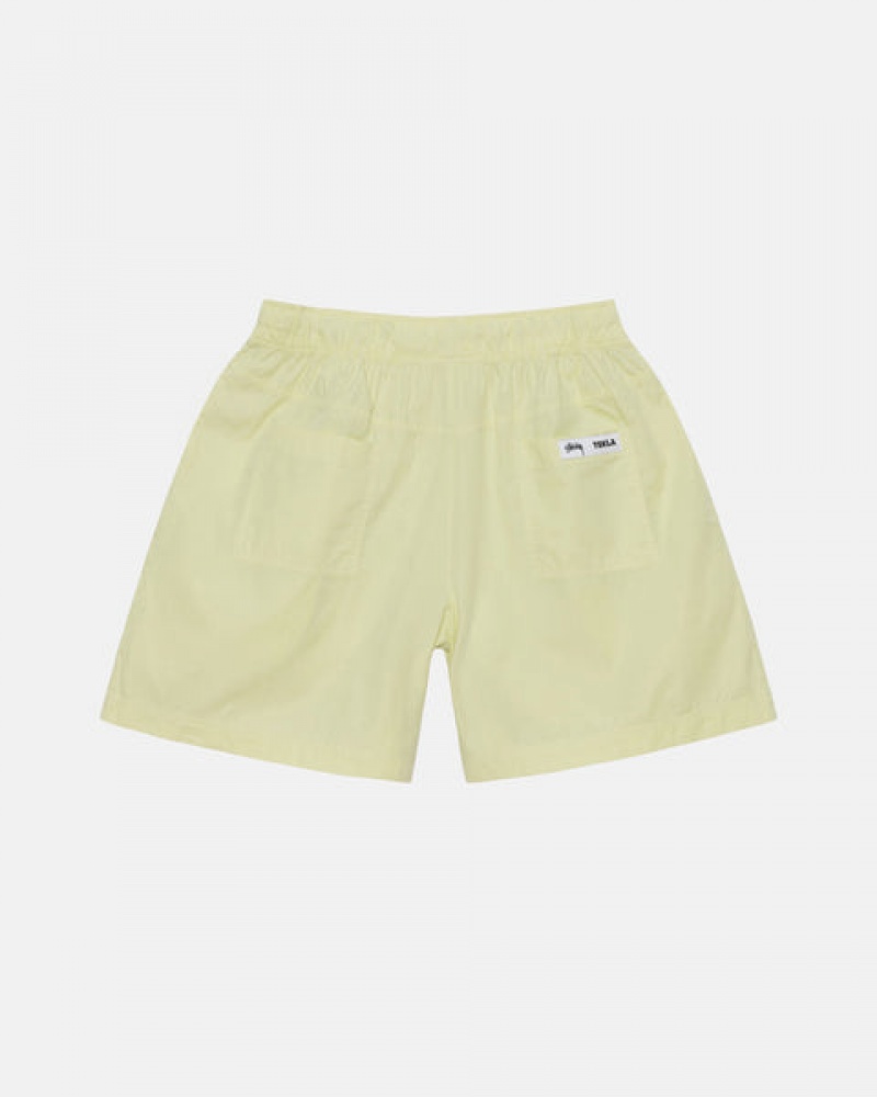 Women's Stussy Tekla Poplin Pyjama Shorts Light Green Ireland | BRM-7857