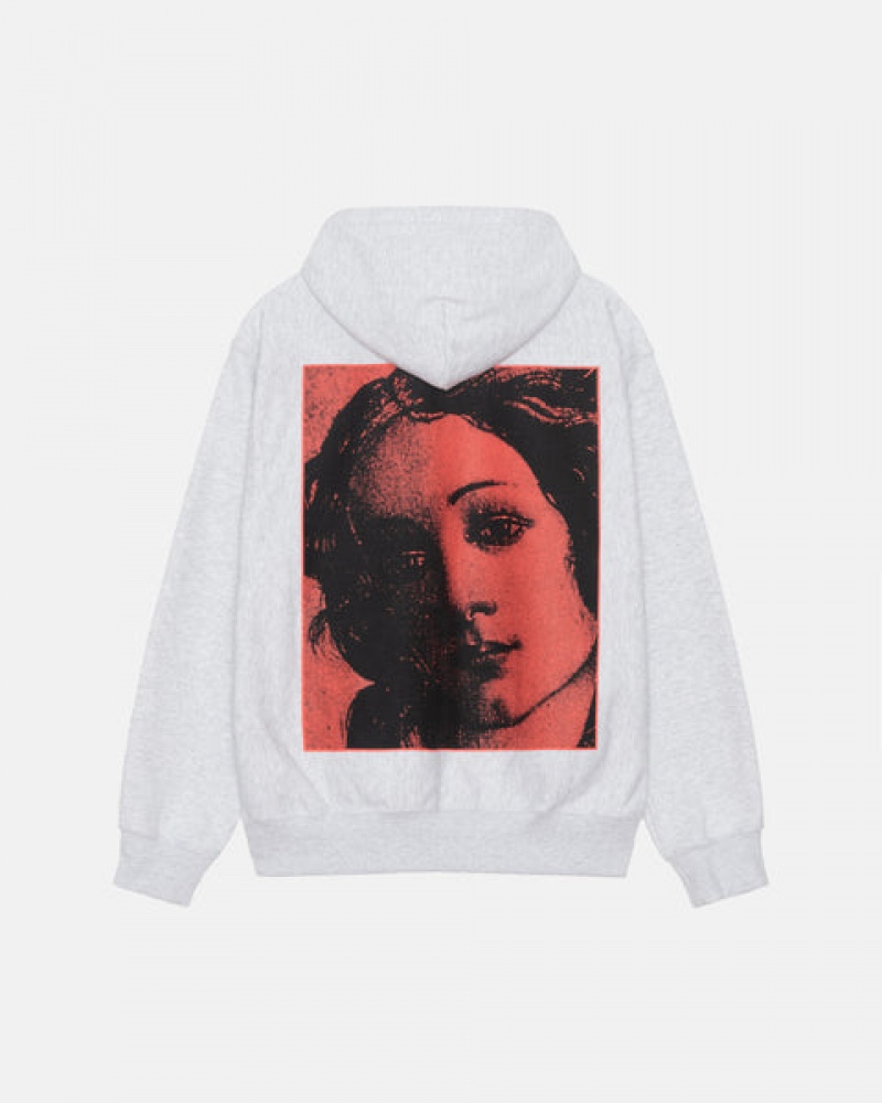 Women's Stussy Venus Zip Hood Sweatshirts Grey Ireland | DZO-9159