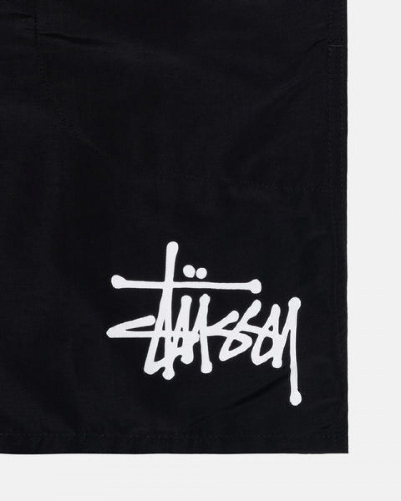 Women's Stussy Water Short Big Basic Shorts Black Ireland | FKQ-6639