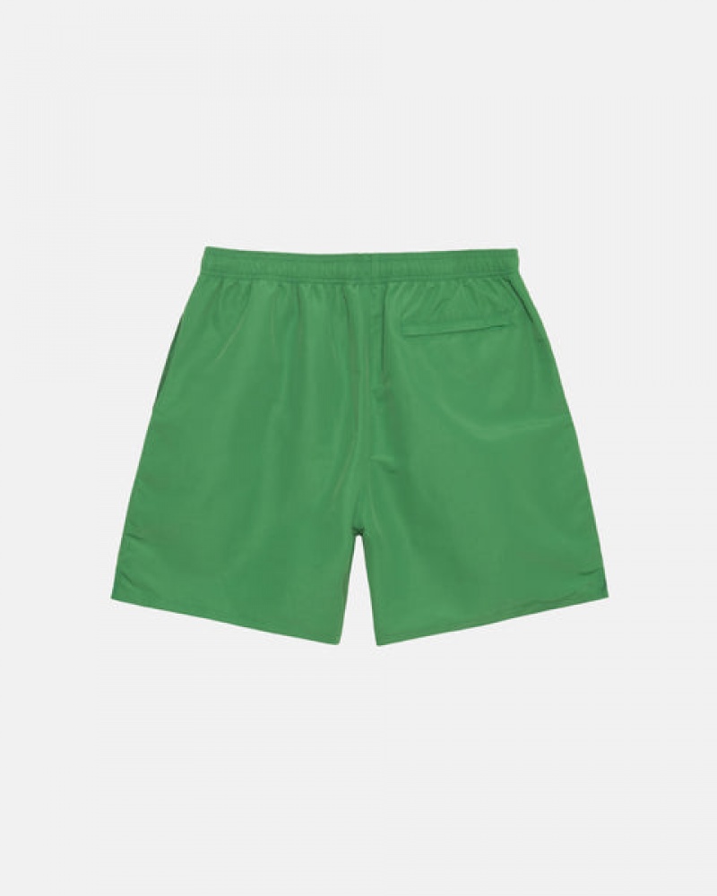 Women's Stussy Water Short Big Basic Shorts Green Ireland | DKF-3963