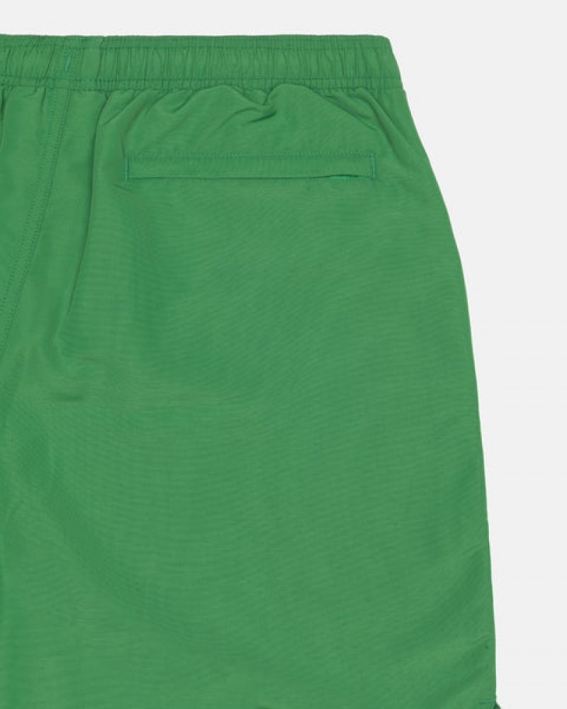 Women's Stussy Water Short Big Basic Shorts Green Ireland | DKF-3963