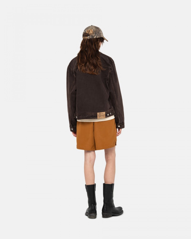 Women's Stussy Water Short Stock Shorts Brown Ireland | EQJ-9659