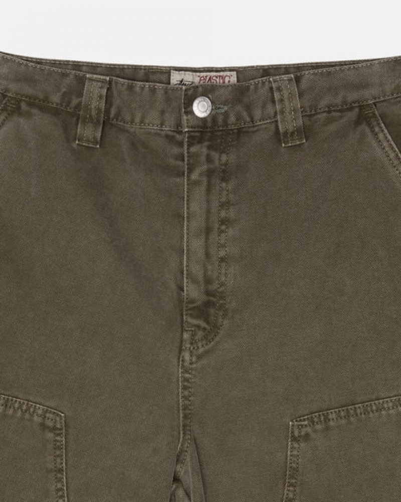 Women's Stussy Work Pant Canvas Pants Olive Ireland | HRI-4209