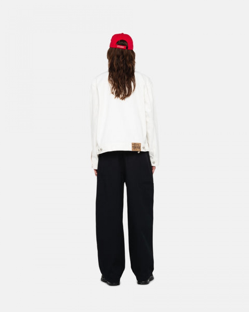 Women's Stussy Workgear Trouser Twill Pants Black Ireland | ZXE-5719