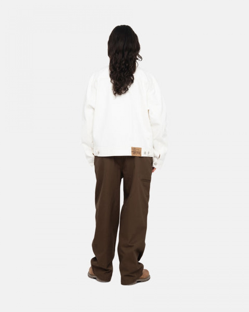 Women's Stussy Workgear Trouser Twill Pants Brown Ireland | MBI-4105