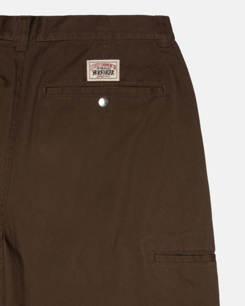 Women's Stussy Workgear Trouser Twill Pants Brown Ireland | MBI-4105