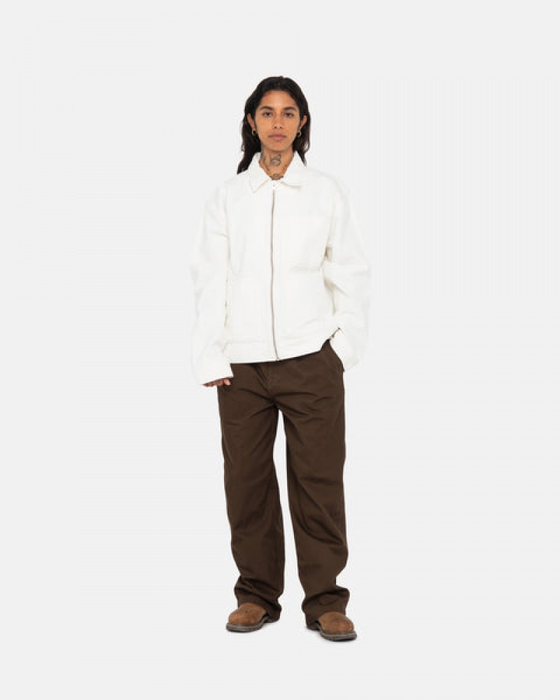 Women's Stussy Workgear Trouser Twill Pants Brown Ireland | MBI-4105