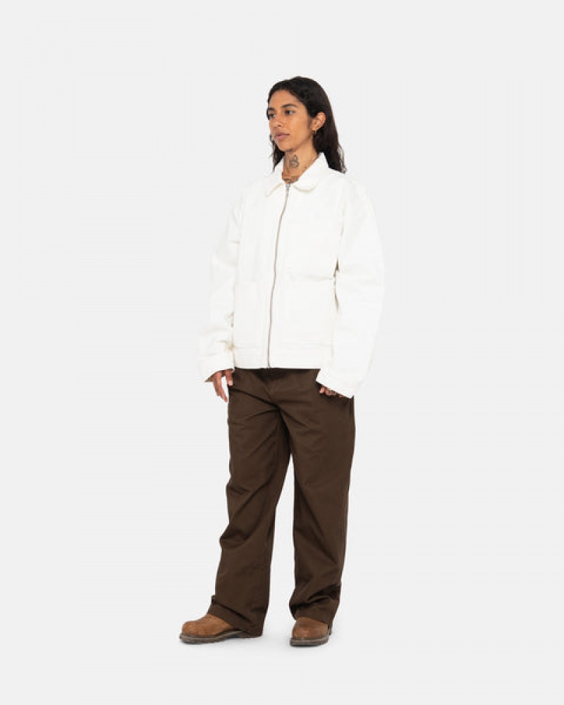 Women's Stussy Workgear Trouser Twill Pants Brown Ireland | MBI-4105