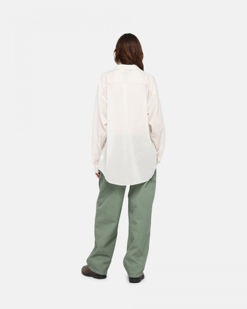 Women's Stussy Workgear Trouser Twill Pants Green Ireland | RDT-1114