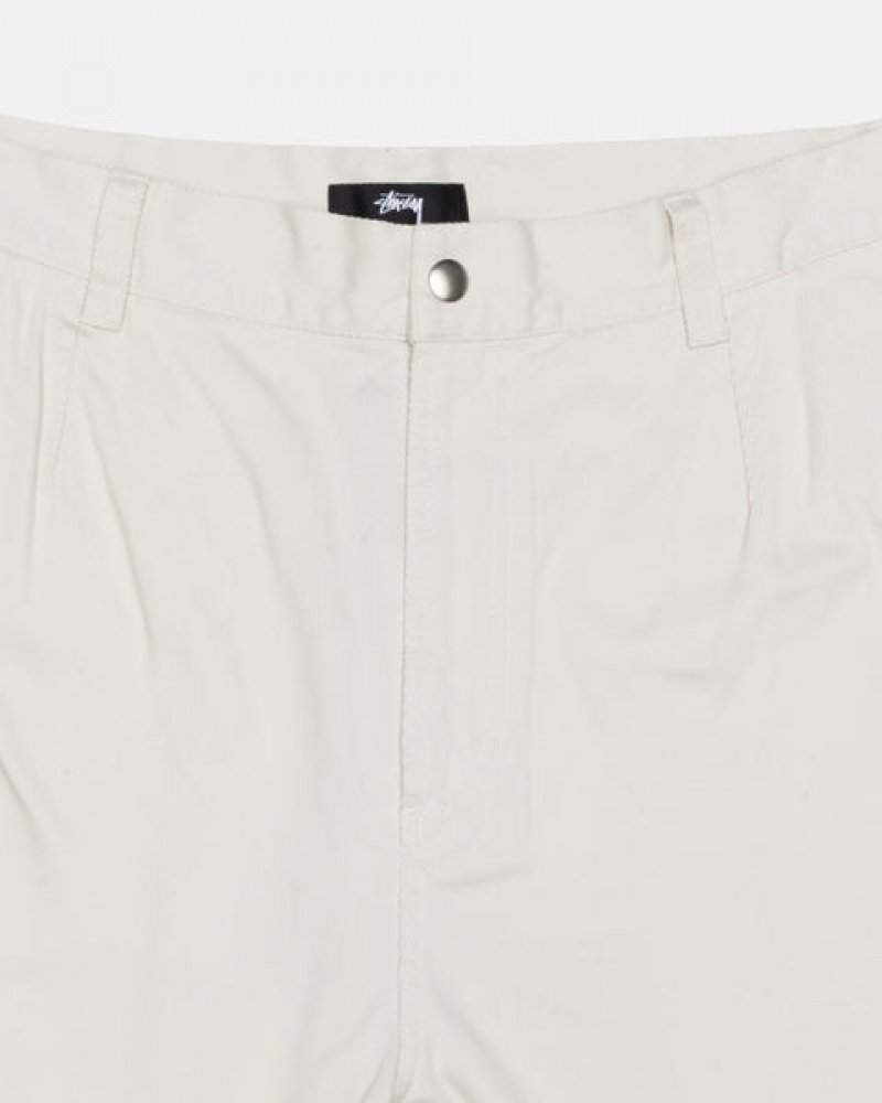 Women's Stussy Workgear Trouser Twill Pants White Ireland | DOO-5973